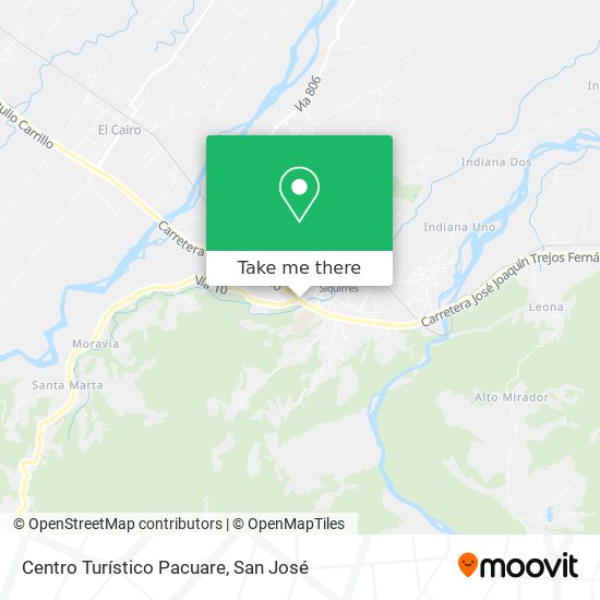 Centro Turístico Pacuare map