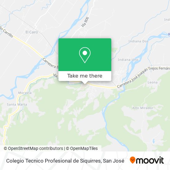 Mapa de Colegio Tecnico Profesional de Siquirres