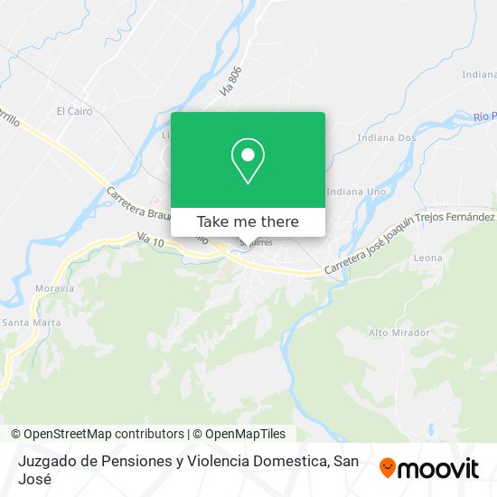 Juzgado de Pensiones y Violencia Domestica map
