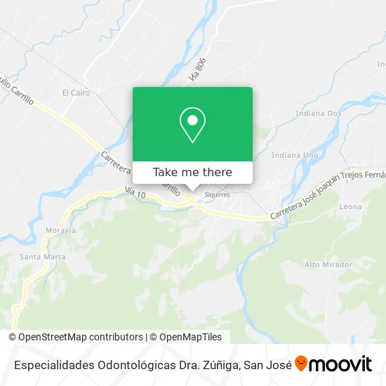 Mapa de Especialidades Odontológicas Dra. Zúñiga