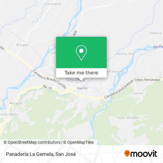 Mapa de Panadería La Gemela