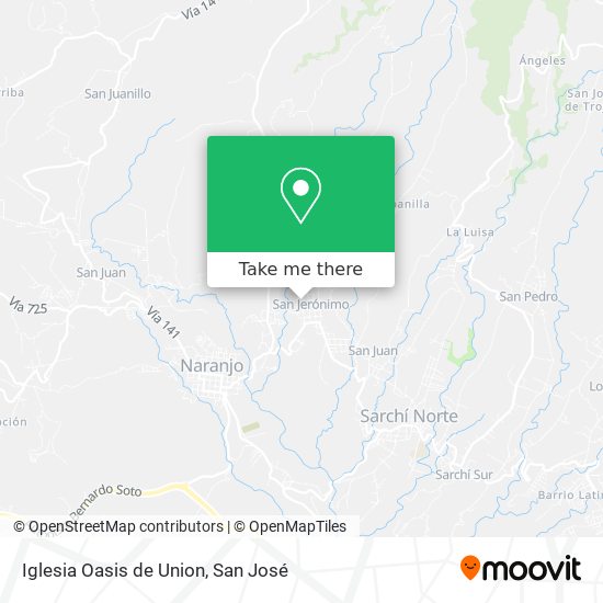Iglesia Oasis de Union map