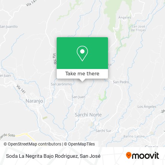 Soda La Negrita Bajo Rodriguez map