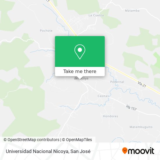 Universidad Nacional Nicoya map