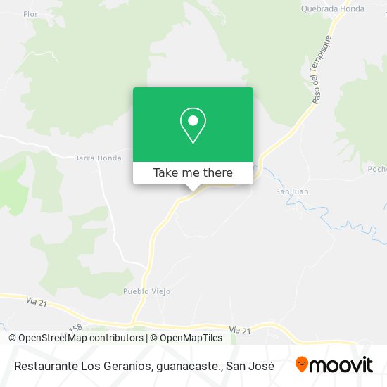 Restaurante Los Geranios, guanacaste. map