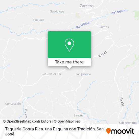 Taqueria Costa Rica. una Esquina con Tradición map