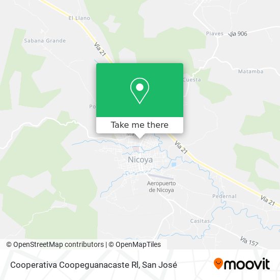 Mapa de Cooperativa Coopeguanacaste Rl