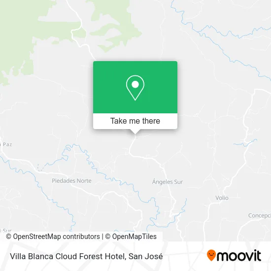 Mapa de Villa Blanca Cloud Forest Hotel