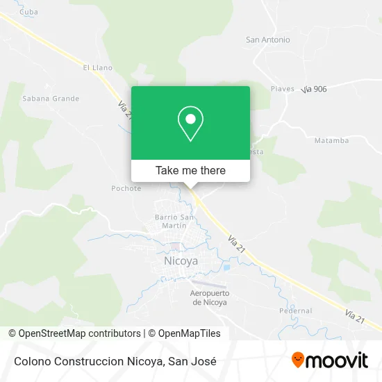 Colono Construccion Nicoya map