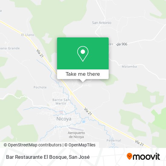 Mapa de Bar Restaurante El Bosque