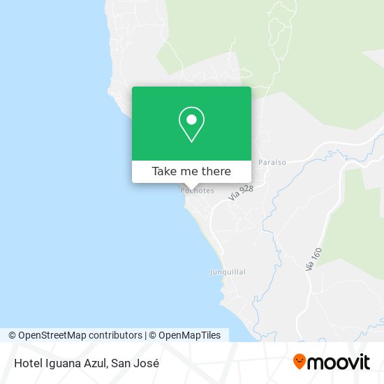 Mapa de Hotel Iguana Azul