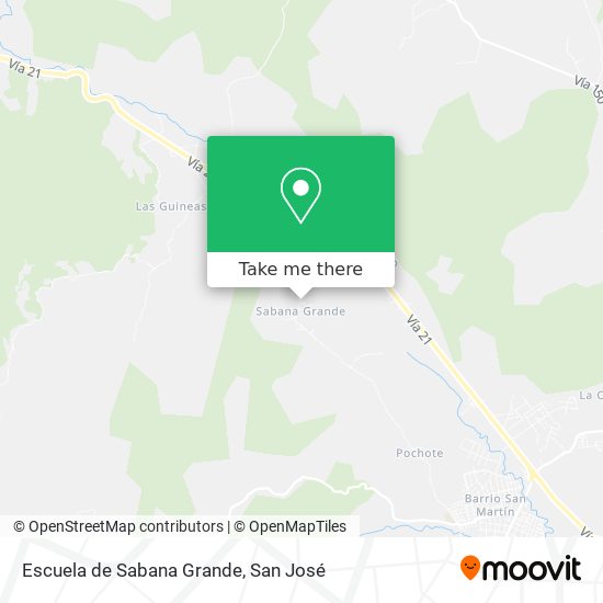 Escuela de Sabana Grande map