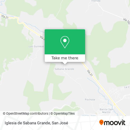 Iglesia de Sabana Grande map