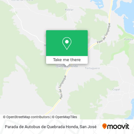 Parada de Autobus de Quebrada Honda map