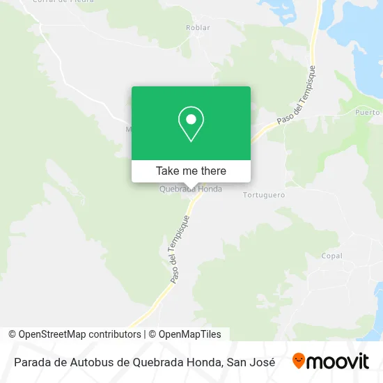 Parada de Autobus de Quebrada Honda map