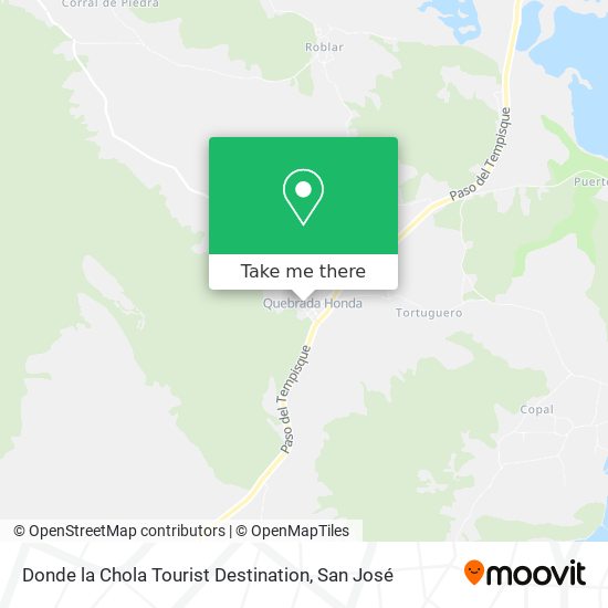 Mapa de Donde la Chola Tourist Destination