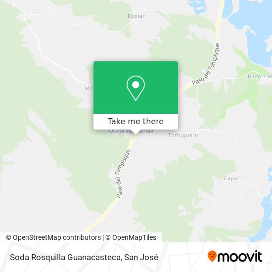 Mapa de Soda Rosquilla Guanacasteca