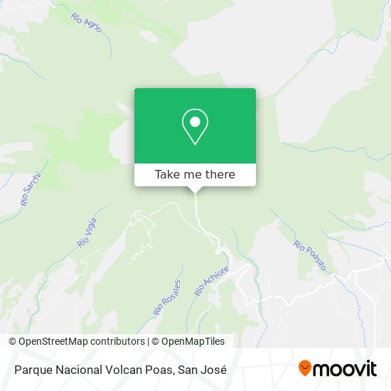 Parque Nacional Volcan Poas map