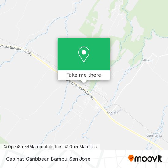 Cabinas Caribbean Bambu map