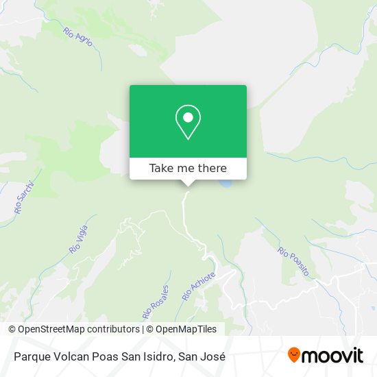 Parque Volcan Poas San Isidro map