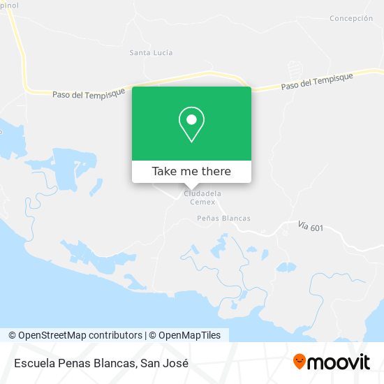 Mapa de Escuela Penas Blancas