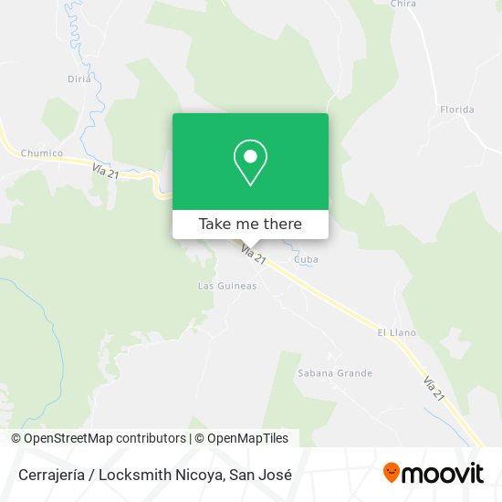 Mapa de Cerrajería / Locksmith Nicoya