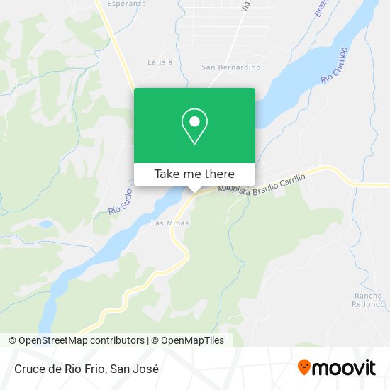 Mapa de Cruce de Rio Frio
