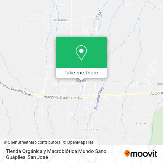 Tienda Orgánica y Macrobiótica Mundo Sano Guápiles map