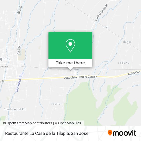 Restaurante La Casa de la Tilapia map