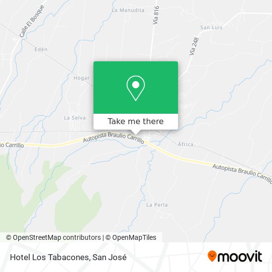 Mapa de Hotel Los Tabacones