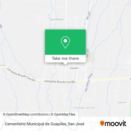 Cementerio Municipal de Guapiles map