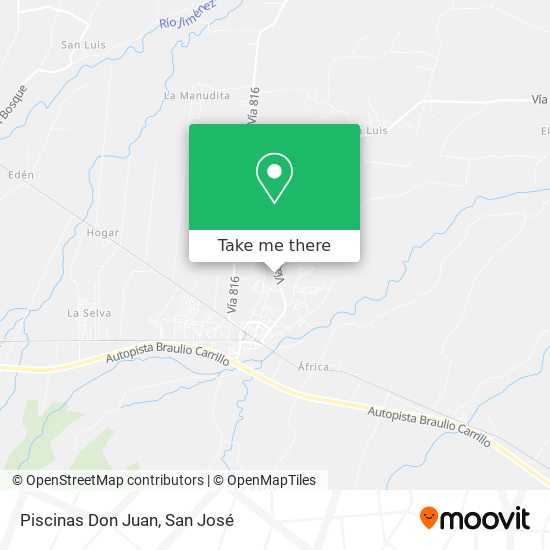 Mapa de Piscinas Don Juan