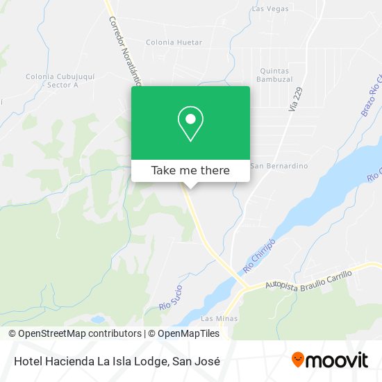Hotel Hacienda La Isla Lodge map