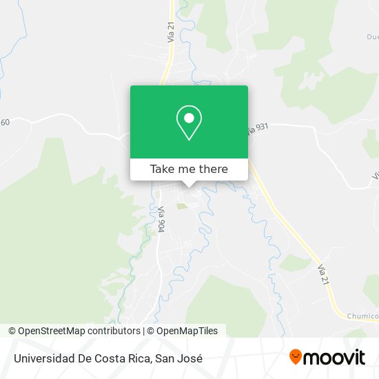Universidad De Costa Rica map