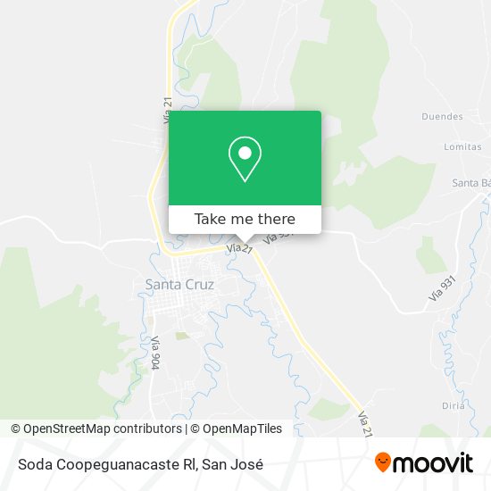 Mapa de Soda Coopeguanacaste Rl