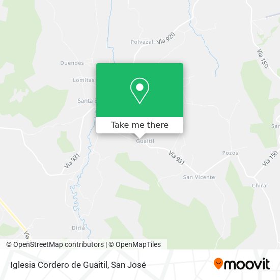 Mapa de Iglesia Cordero de Guaitil