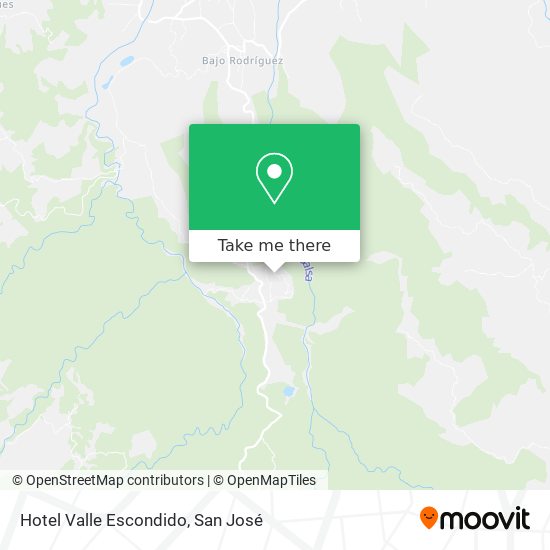 Hotel Valle Escondido map