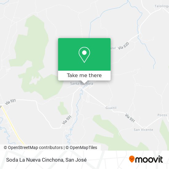 Soda La Nueva Cinchona map