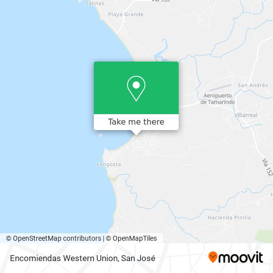 Encomiendas Western Union map