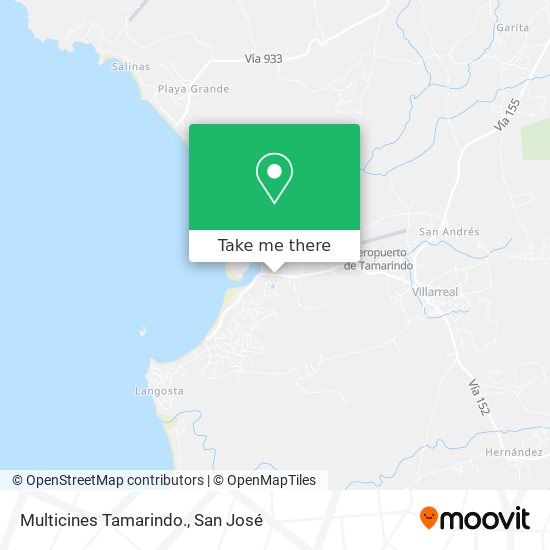 Multicines Tamarindo. map