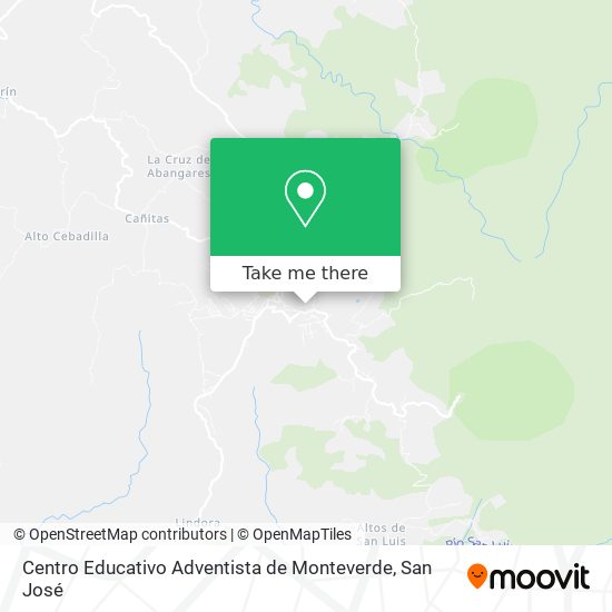 Centro Educativo Adventista de Monteverde map