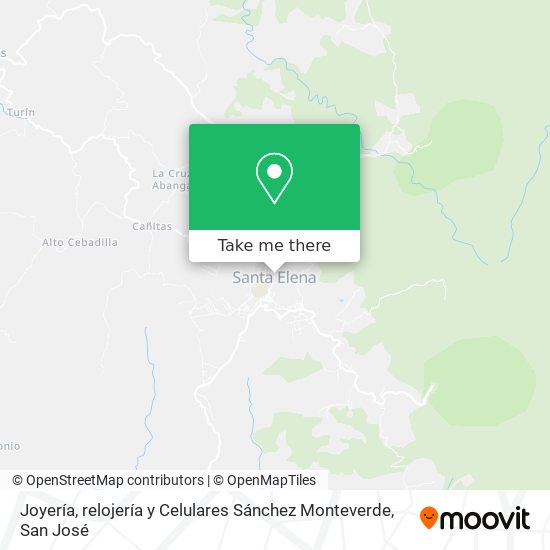 Joyería, relojería y Celulares Sánchez Monteverde map