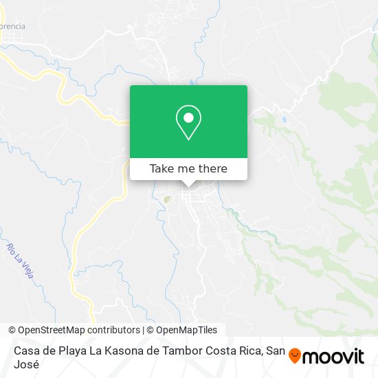 Casa de Playa La Kasona de Tambor Costa Rica map