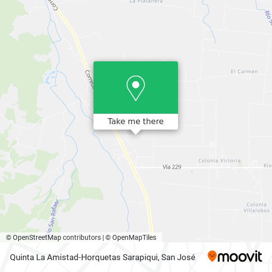 Mapa de Quinta La Amistad-Horquetas Sarapiqui