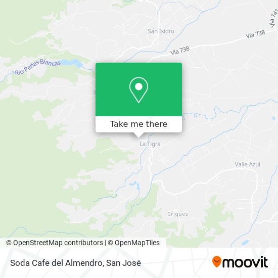 Soda Cafe del Almendro map