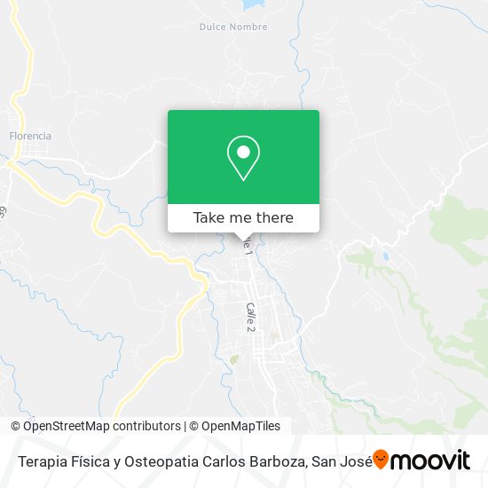 Mapa de Terapia Física y Osteopatia Carlos Barboza
