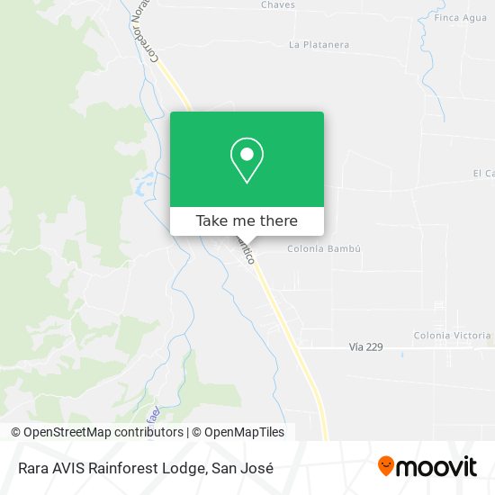 Rara AVIS Rainforest Lodge map