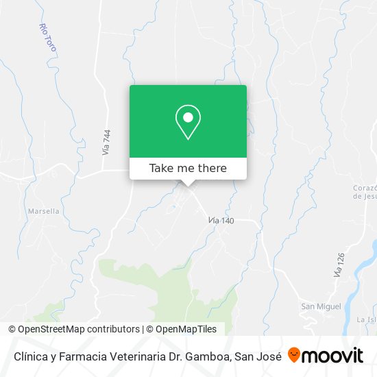 Mapa de Clínica y Farmacia Veterinaria Dr. Gamboa