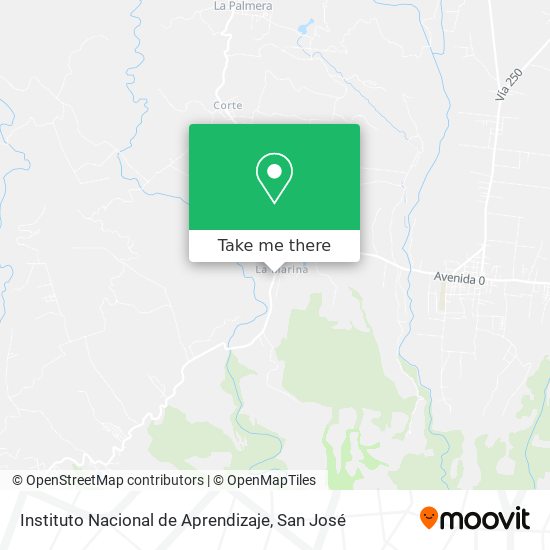 Instituto Nacional de Aprendizaje map