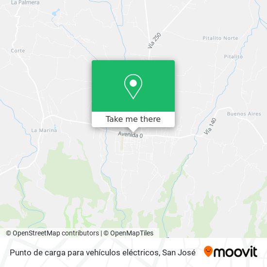 Punto de carga para vehículos eléctricos map